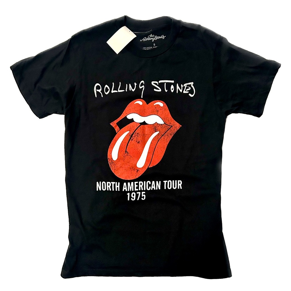 Rolling Stones North American Tour 1975 T-Shirt Men Size Small